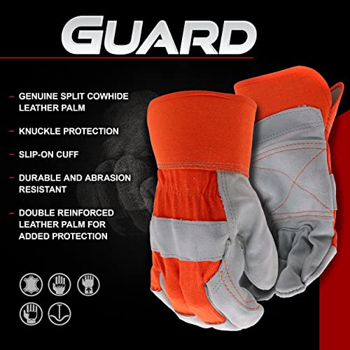 GLOVE DOUBLE LEATHER PALM LRG 
