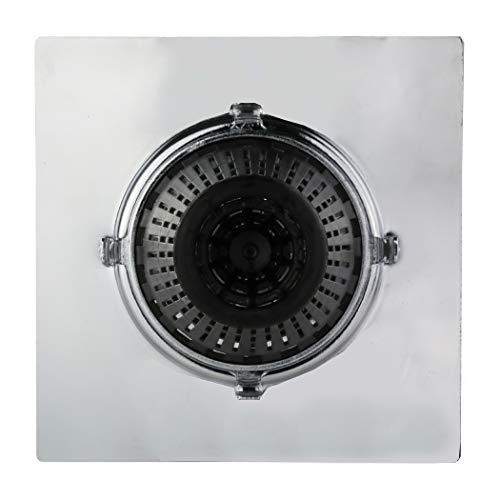 11015 Square Hair Catcher for Shower Drain, Chrome