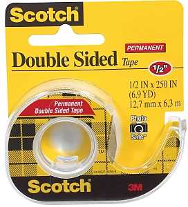 TAPE DOUBLE STICK 1/2X250IN   