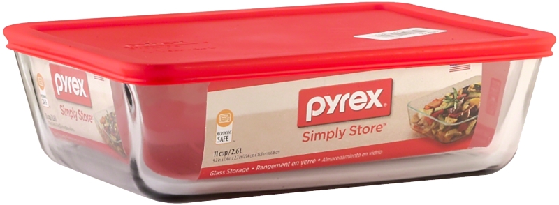 BOWL STORAGE RECT GLASS 11CUP 