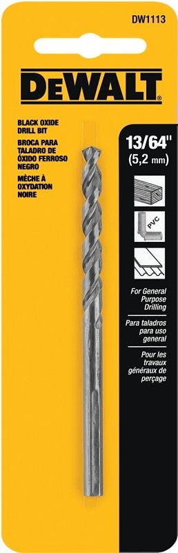 DRILL BIT BLACK OXIDE 13/64IN 