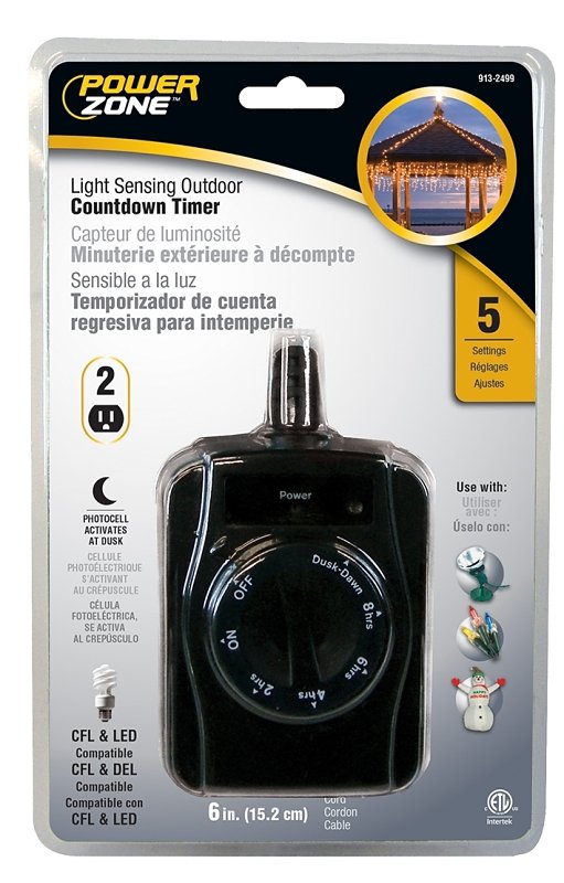 TIMER OUTDOOR PHOTOCELL 2OUTLT