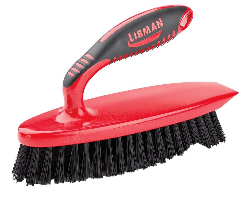 BRUSH SCRUB HANDLE IRON RED   