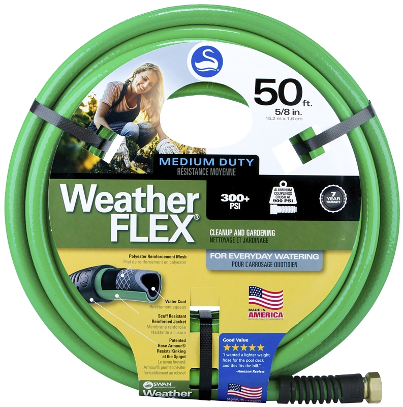 HOSE GRDN WTHRFLX GRN 5/8X50FT