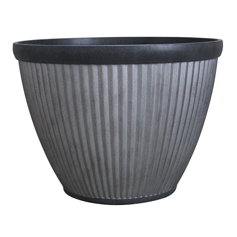 PLANTER ROUND RUSTIC GALV 15IN