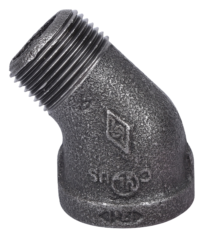 ELBOW 45 DEG STREET BLACK 3/4 