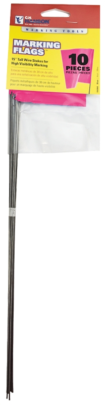 15066 STAKE FLAG PINK 15IN    