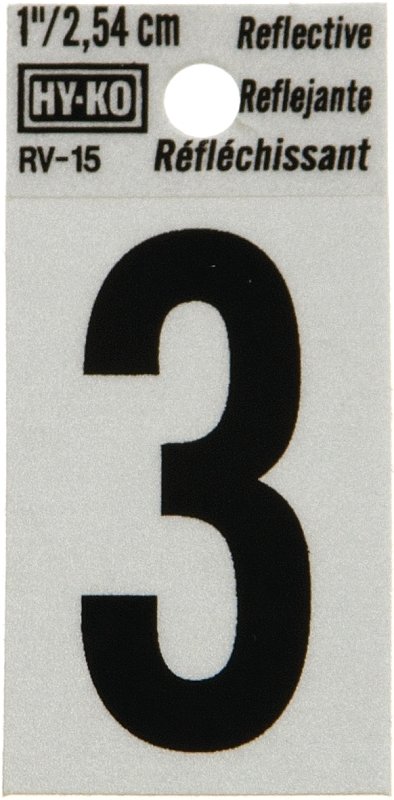 RV-15/3 1" REF VINYL NUMBER #3