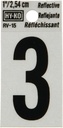 RV-15/3 1" REF VINYL NUMBER #3