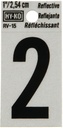 NUMBER HOUSE 2 1IN REFL BLK   