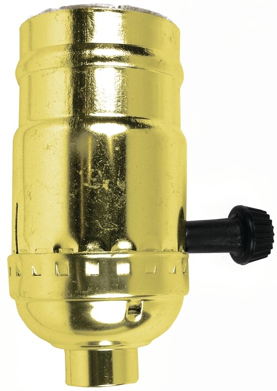 [3404845] SOCKET TURN KNOB ON/OFF BRASS 
