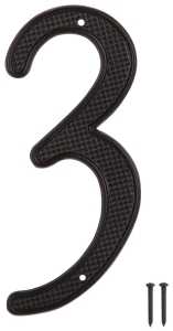 HOUSE NUMBER 3 BLACK 4IN      