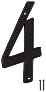 HOUSE NUMBER 4 BLACK 4IN      