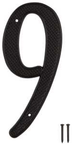 HOUSE NUMBER 9 BLACK 4IN      