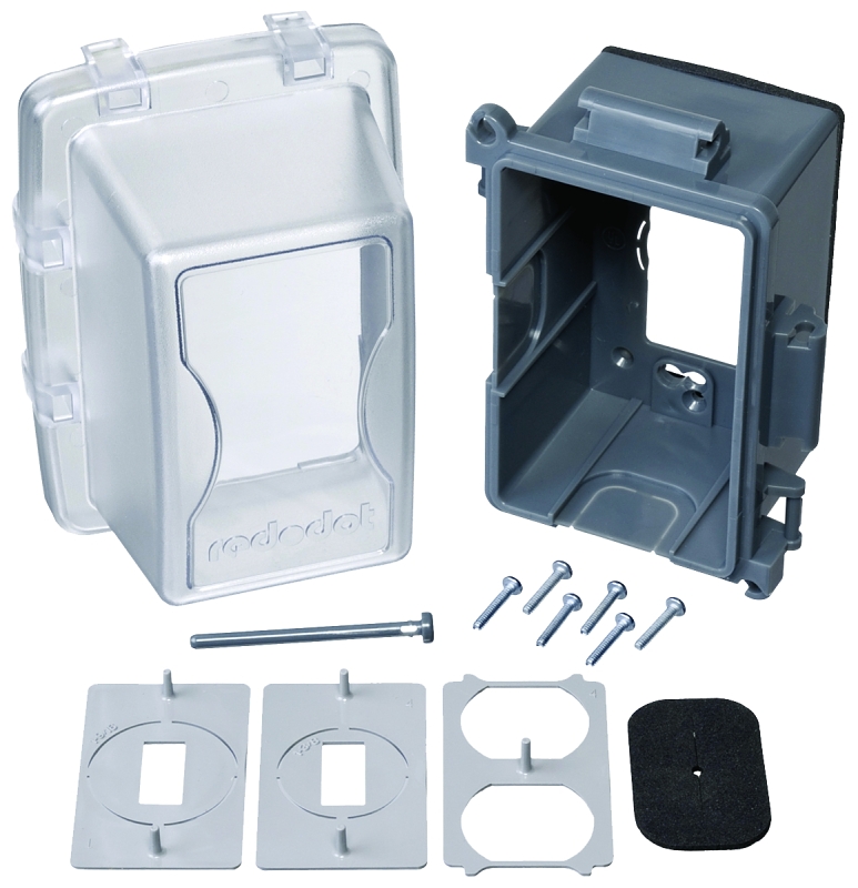 CLEAR 1GANG WP COVER          