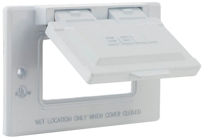 [5233424] WALLPLATE COVER HORIZ WHITE 1G