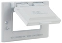 WALLPLATE COVER HORIZ WHITE 1G