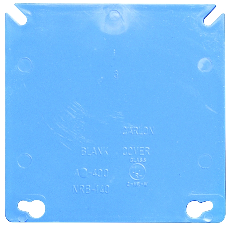 COVER BOX SQ PVC 2G BLANK BLUE