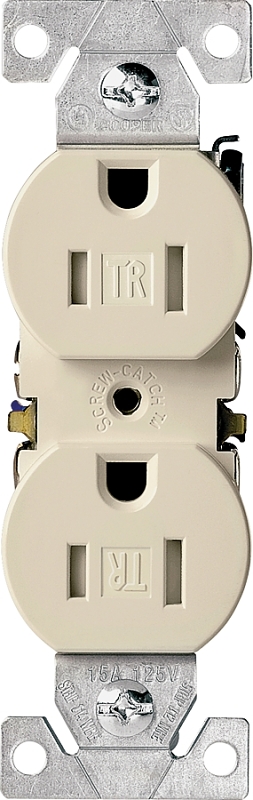 RECEPTACLE DPLX IVORY 15A/125V