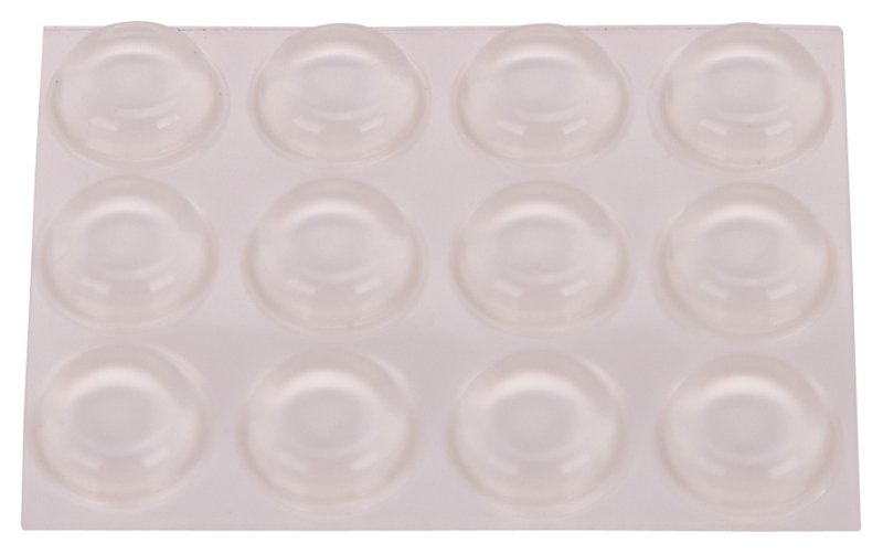 BUMPER DISK CLR SELFSTIK 1/2IN