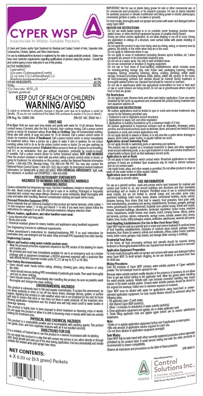 INSECTICIDE WATER SOL PACKET  