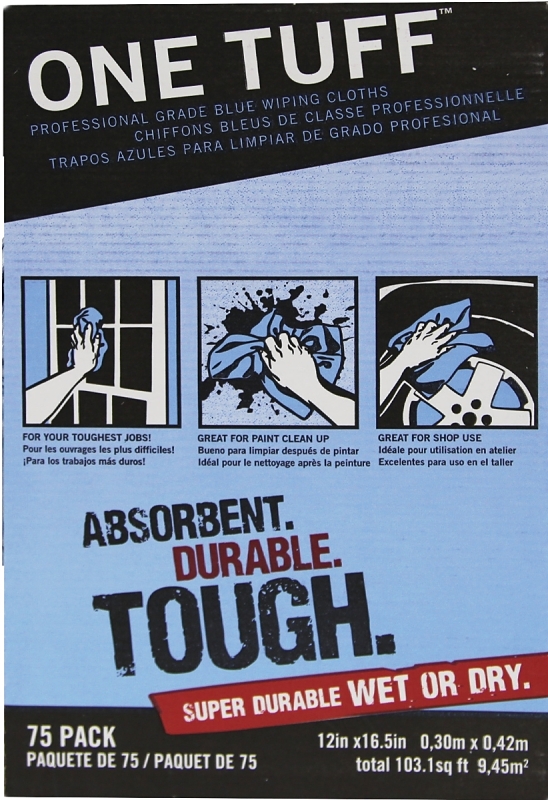 ONE TUFF WIPING RAG 75 CT BOX 