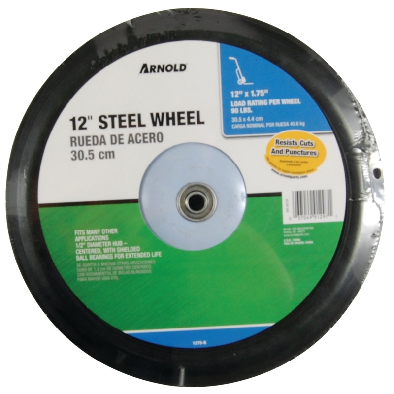 MOWER WHEEL STEEL HUB12X1.75IN