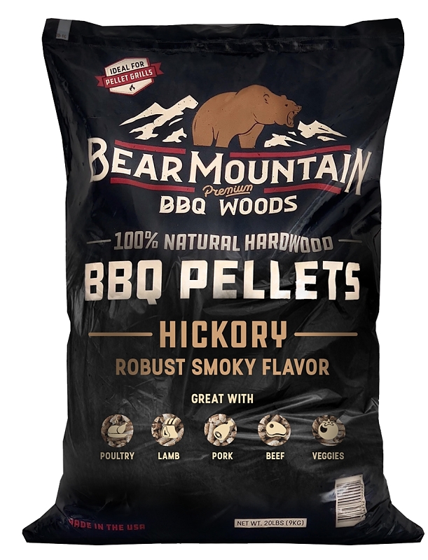 PELLET WOOD BBQ HICKORY 20LB  
