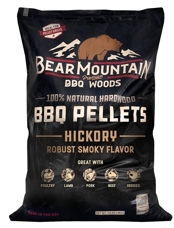 PELLET WOOD BBQ HICKORY 20LB  