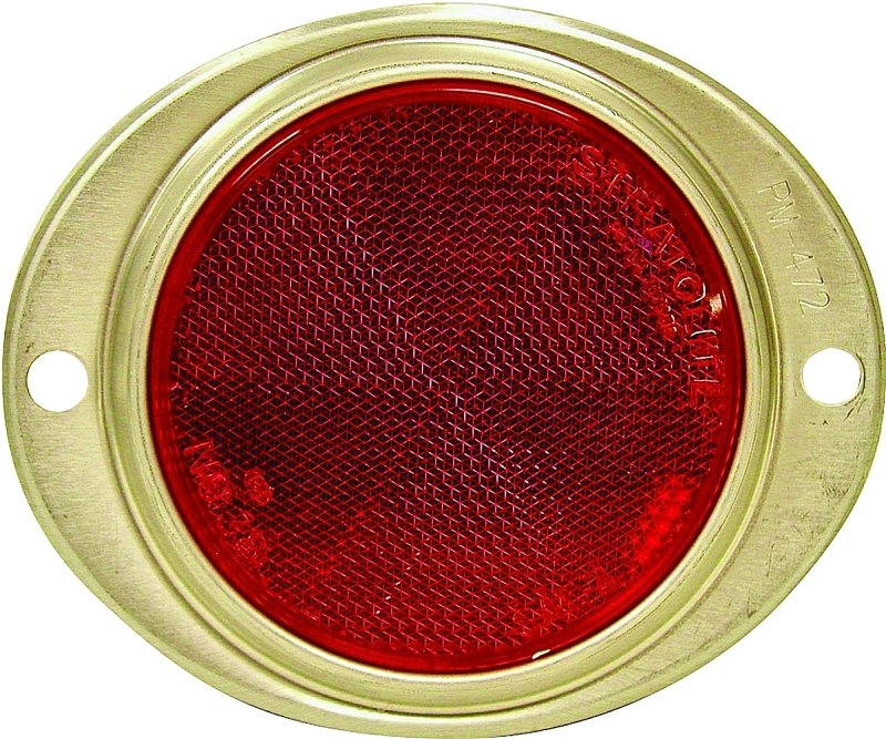 REFLECTOR AUTO ALUM RED 3IN   
