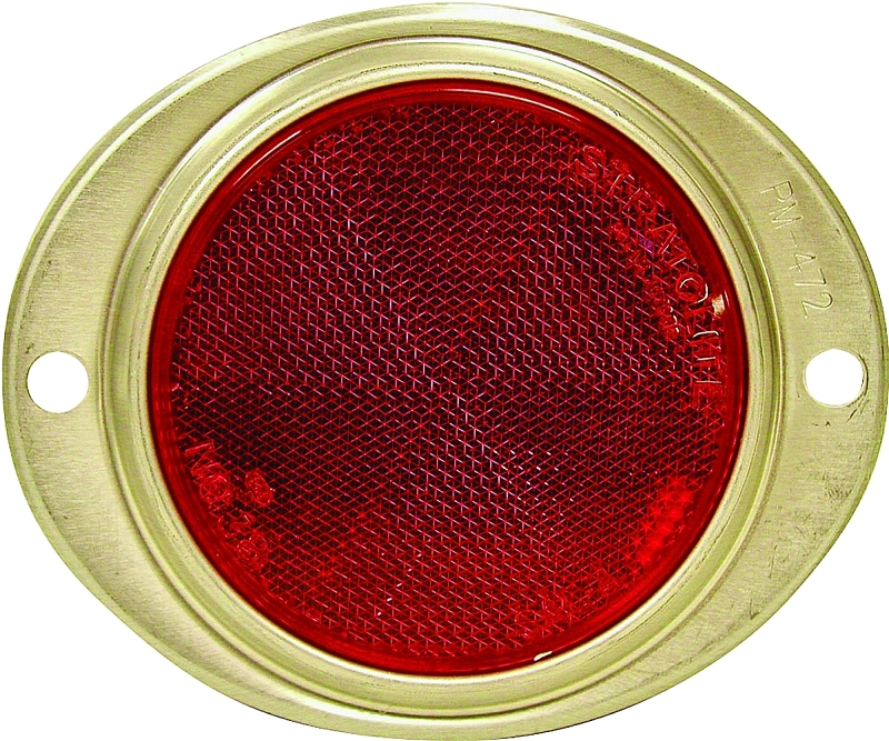 REFLECTOR AUTO ALUM RED 3IN   