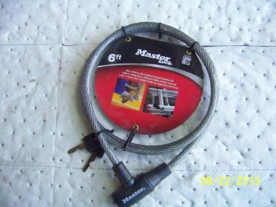 LOCK CABLE STEEL K/D 3/8INX6FT