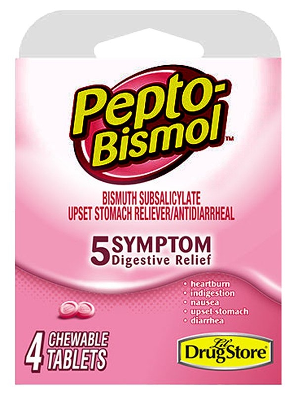 PEPTO BISMOL 5-SYMPTM CHEW 4CT