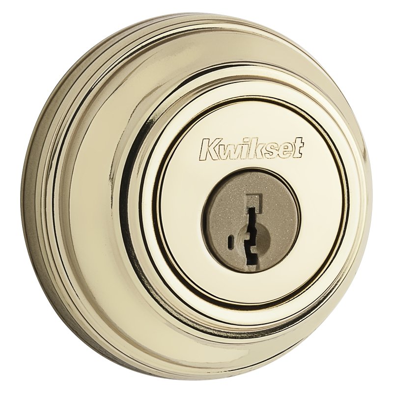 1-CYL DEADBOLT SMT BRT BRASS  