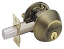 1-CYLINDR DEADBOLT K4 ANT BRSS