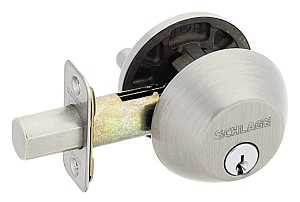 1-CYLINDR DEADBOLT K4 STN NCKL