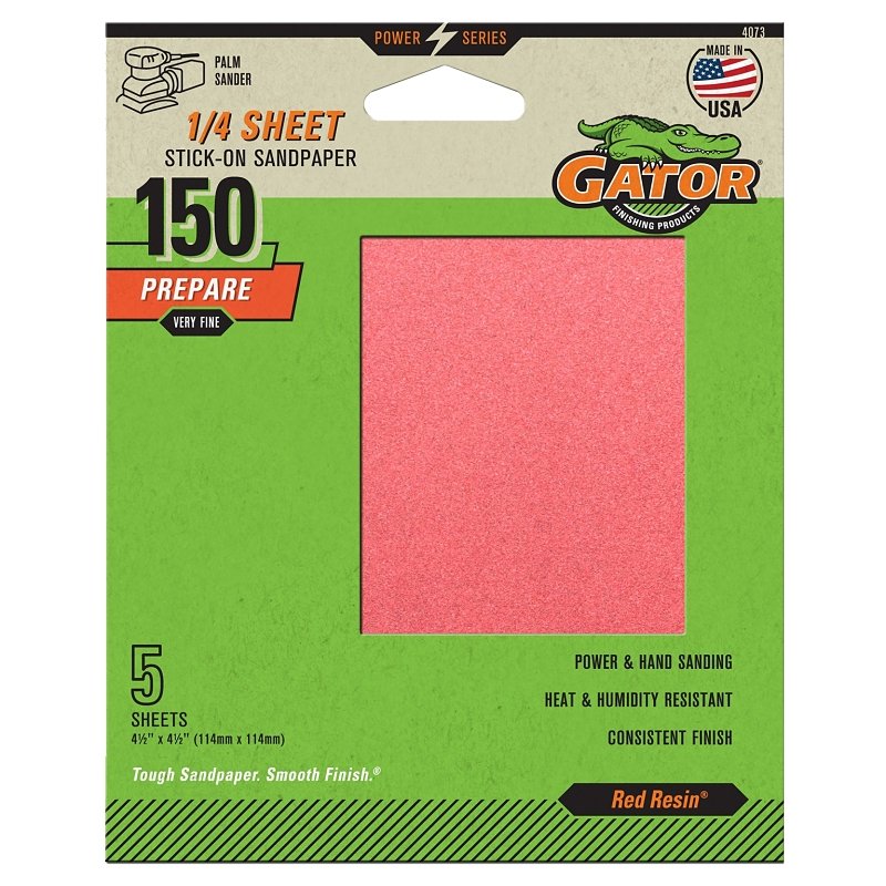 [3560711] 150GRIT PSA 1/4 SHEET 5PK     