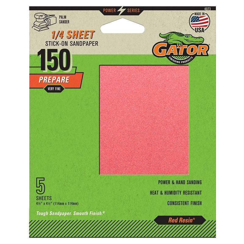 150GRIT PSA 1/4 SHEET 5PK     