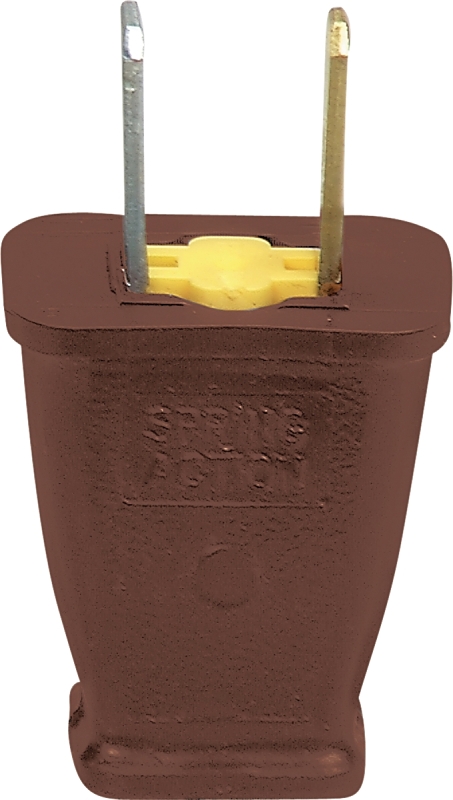 15A/125V BRWN PLAST POLZD PLUG