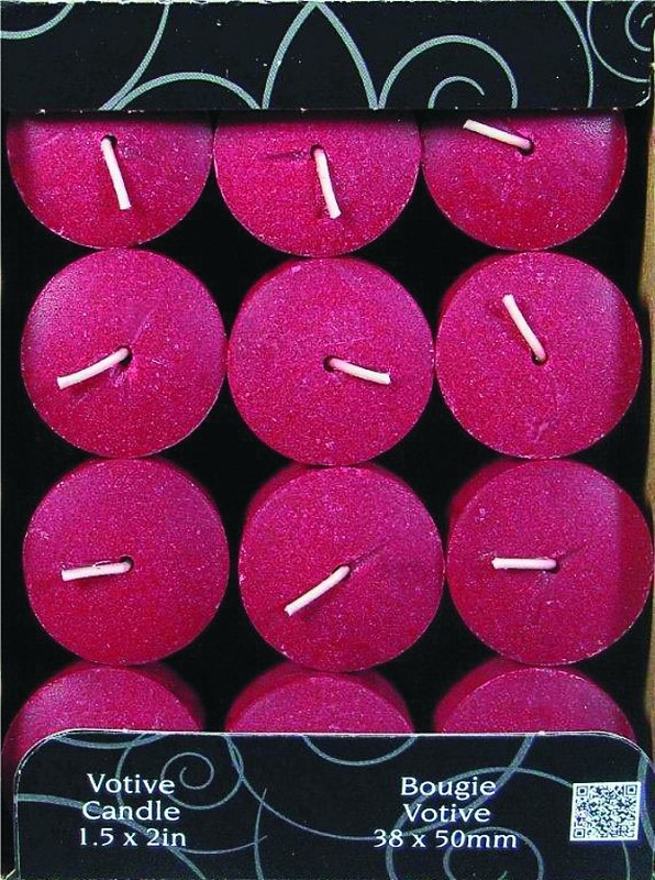 [4793766] 15X2 FLAT VOTIVE BLK CHERRY   