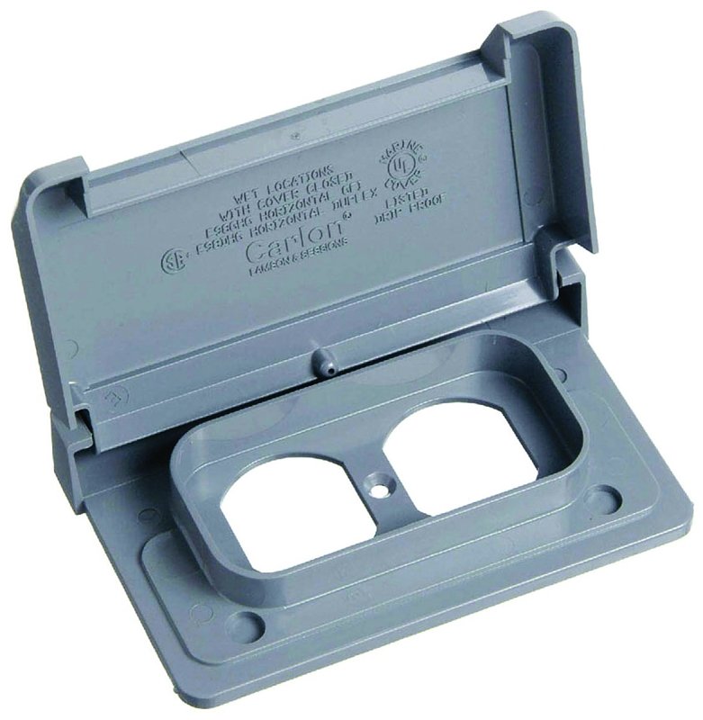 1G DUPLEX RECEPTACLE COVER    