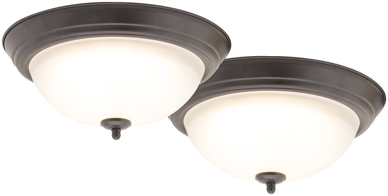 [7112410] 2PK 13IN CEILING LIGHTS BRONZE