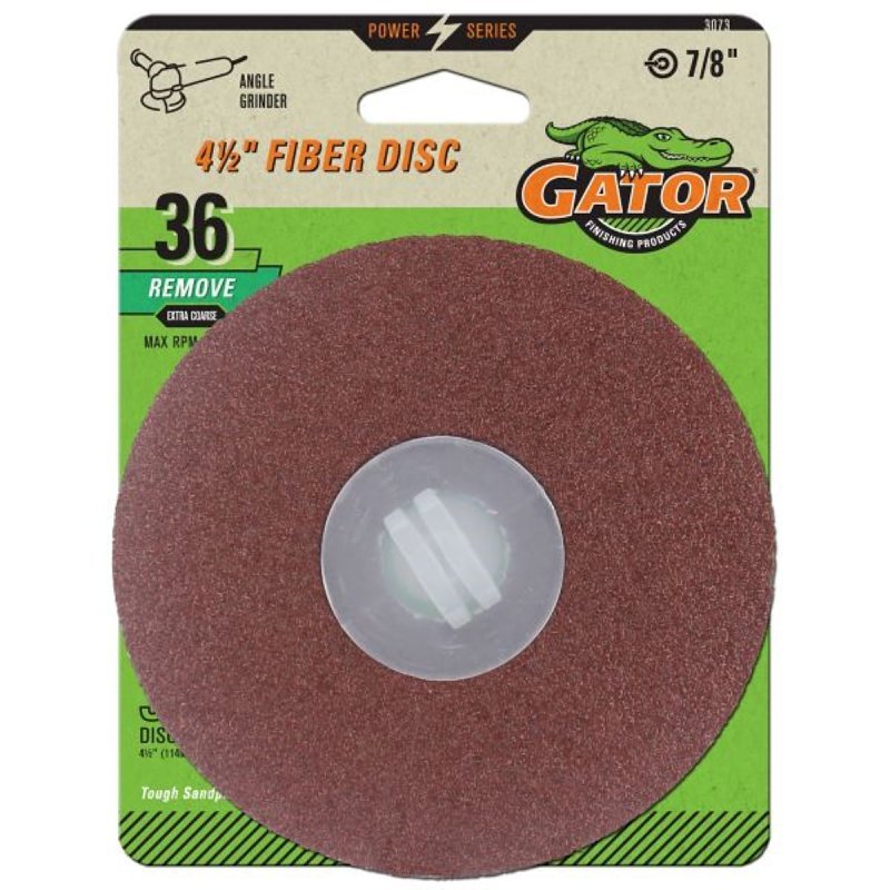 4-1/2 FIBER DISC 36GRIT 3PK   