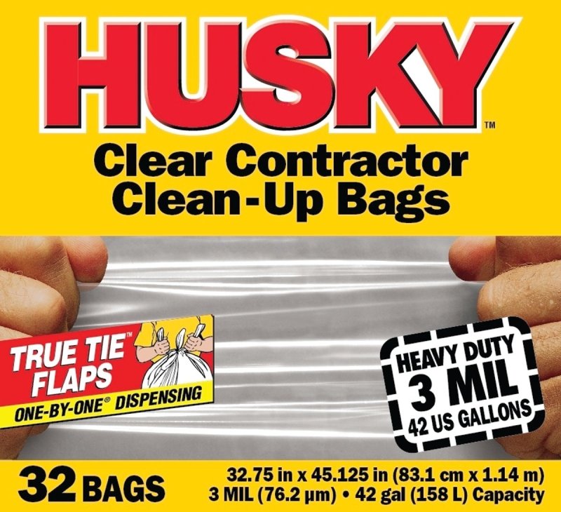 [1862044] 42GAL CONTRACTOR BAG CLR 32CT 