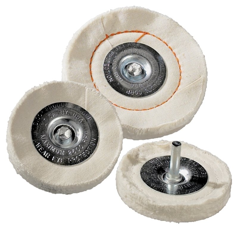 4"CUSH SEWN MOUNTED BUFF WHEEL