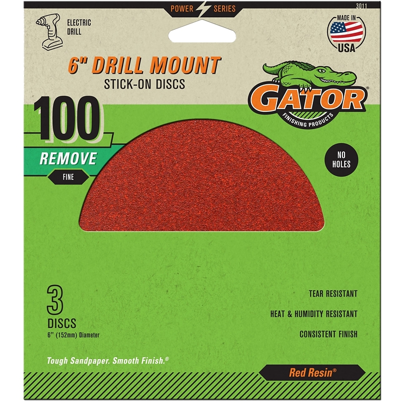 6IN 100GRIT PSA DISC 3PK      