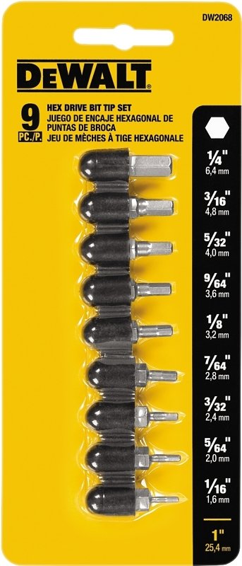 9PC HEX BIT SET               