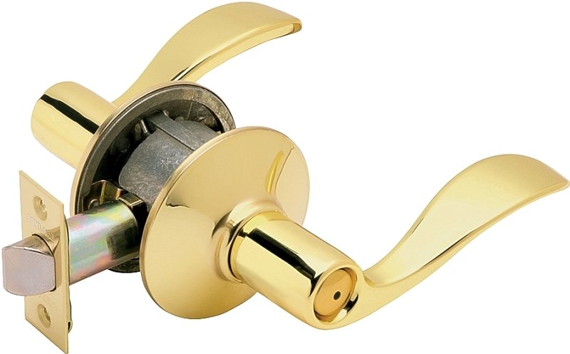 [3360641] ACCENT PRIVACY LEVER BRT BRASS