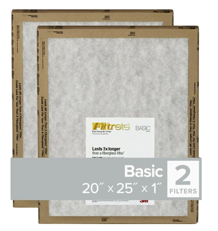 AIR FILTER 20X25X1MERV 2      