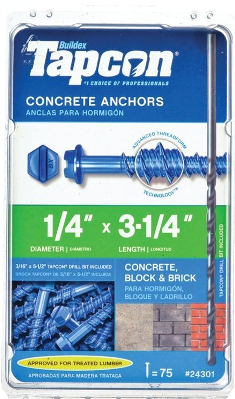 ANCHOR CNCRT HWH 1/4 X 3-1/4IN